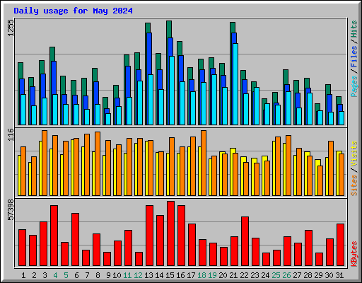Daily usage for May 2024
