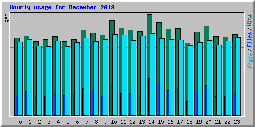 Hourly usage for December 2019