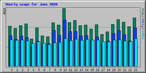 Hourly usage for June 2020
