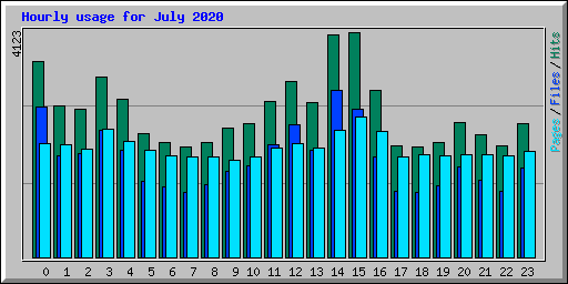 Hourly usage for July 2020