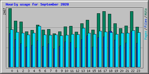 Hourly usage for September 2020