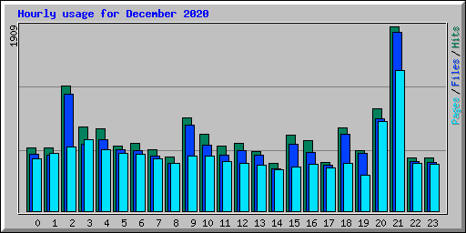 Hourly usage for December 2020