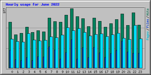 Hourly usage for June 2022