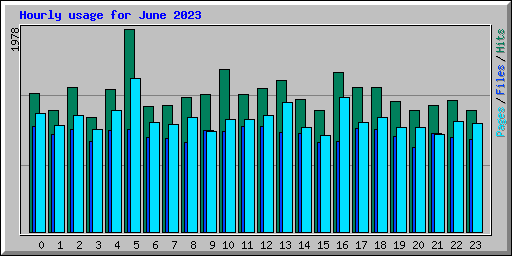 Hourly usage for June 2023