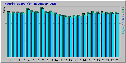 Hourly usage for November 2023