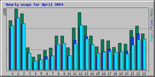 Hourly usage for April 2024
