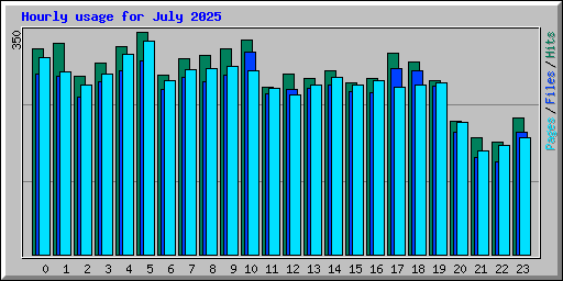 Hourly usage for July 2025