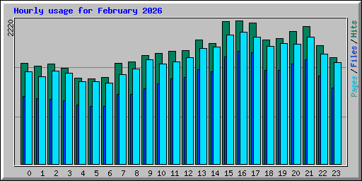 Hourly usage for February 2026