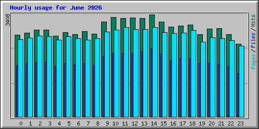 Hourly usage for June 2026